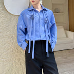 French 3D Rose Casual Shirt