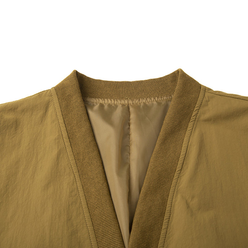 Bud Loose Solid Color V-neck Vest