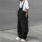 Vintage Loose Suspender Jumpsuit
