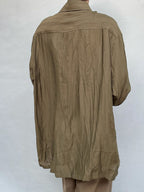Vintage Pleated Long-sleeved Shirt