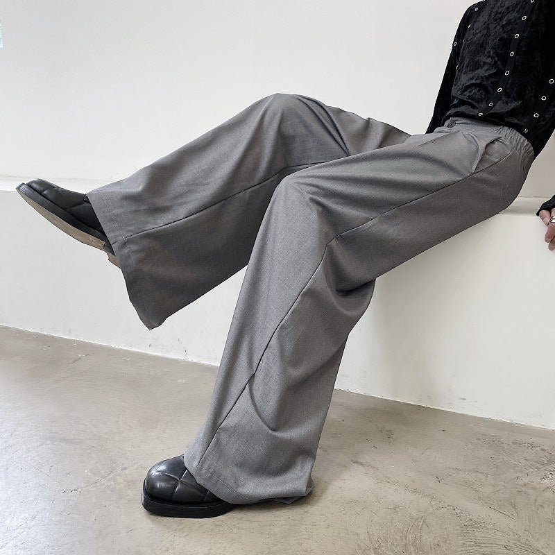 Pleated Wide-leg Floor-length Pants