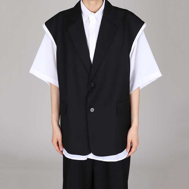 Casual Thin Sleeveless Suit Jacket Draped Loose Pants Two-piece Set