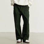 Relaxed Studded Cargo Jeans with Large Pockets