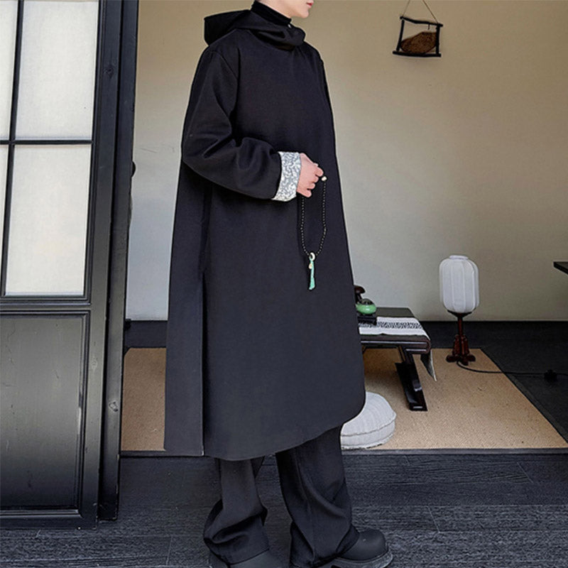 Retro Hooded Pullover Cape Jacket