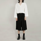 Casual Loose-fitting Wide-leg Cropped Trousers