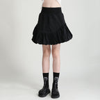 Elastic High Waist Bubble Bud Short Skirt