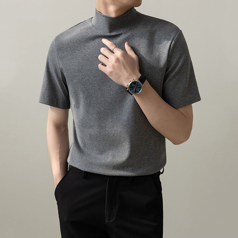 Casual Breathable Slim Fit Solid Color T-shirt