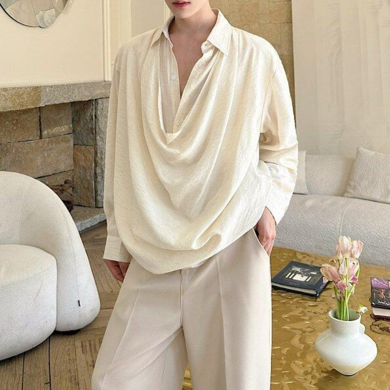 Stacked Fake Two-piece Loose Shirt