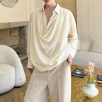 Stacked Fake Two-piece Loose Shirt