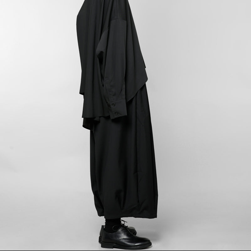 Japanese Style Wide-leg Casual Nine-point Pants