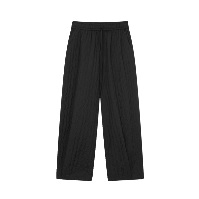 Winter Straight Wide Leg Elastic Waist Carrot Pants