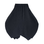 V-neck Gauze Vest Asymmetric Pleated Loose Curved Skirt