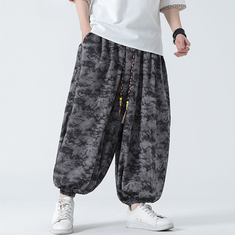 Loose Zen Embroidered Wide Leg Pants