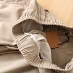 Thick Brushed Cotton Loose Straight Pants