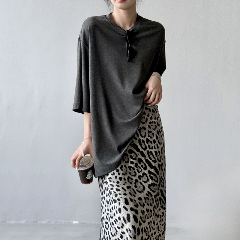 American Round Neck Loose Casual T-shirt
