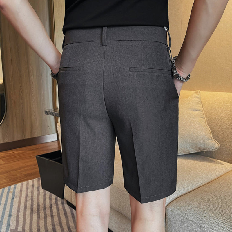 Summer Solid Color Casual Slim Fit Shorts