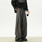 Pleated Wide-leg Deconstructed Loose Drape Trousers