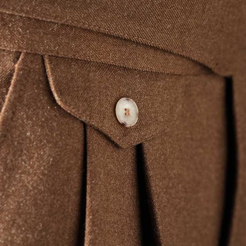 Italian Casual High Waist Retro Straight Suit Trousers