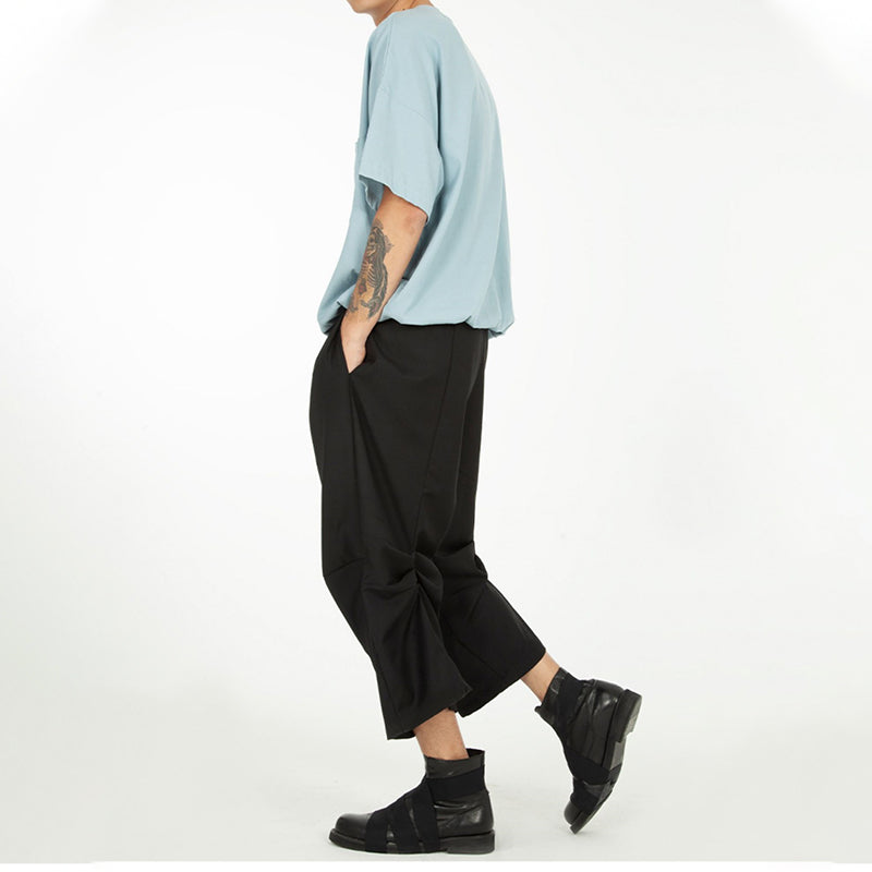 Loose Casual Cropped Pants