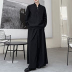 Tie-strap Casual Pullover Shirt