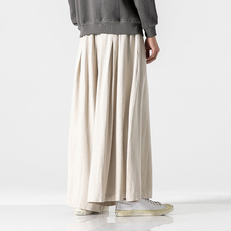 Cotton Linen Loose Wide-leg Pants