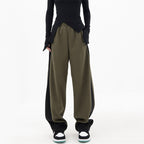 Patchwork Sports Wide Leg Pants