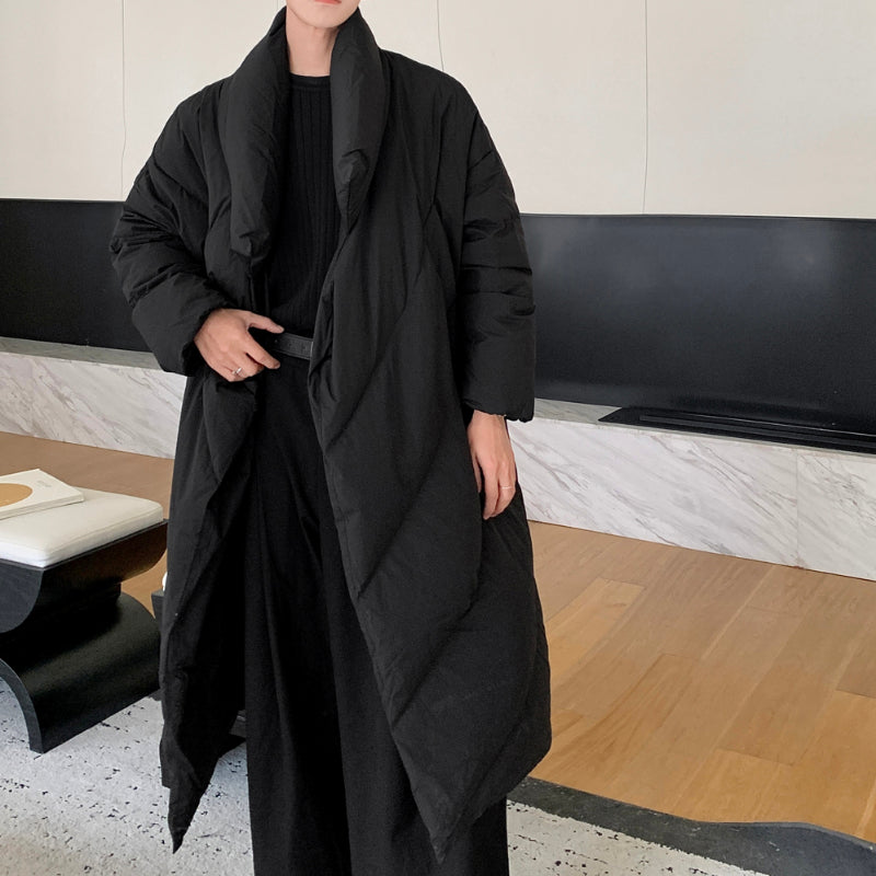 Winter Loose Over-the-knee Thickened Cotton Jacket