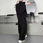 Colorblock Sleeveless Vest Wide Leg Trousers Two-Piece Set