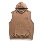 Vintage Hooded Print Loose Vest
