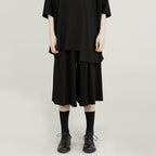 Casual Loose-fitting Wide-leg Cropped Trousers