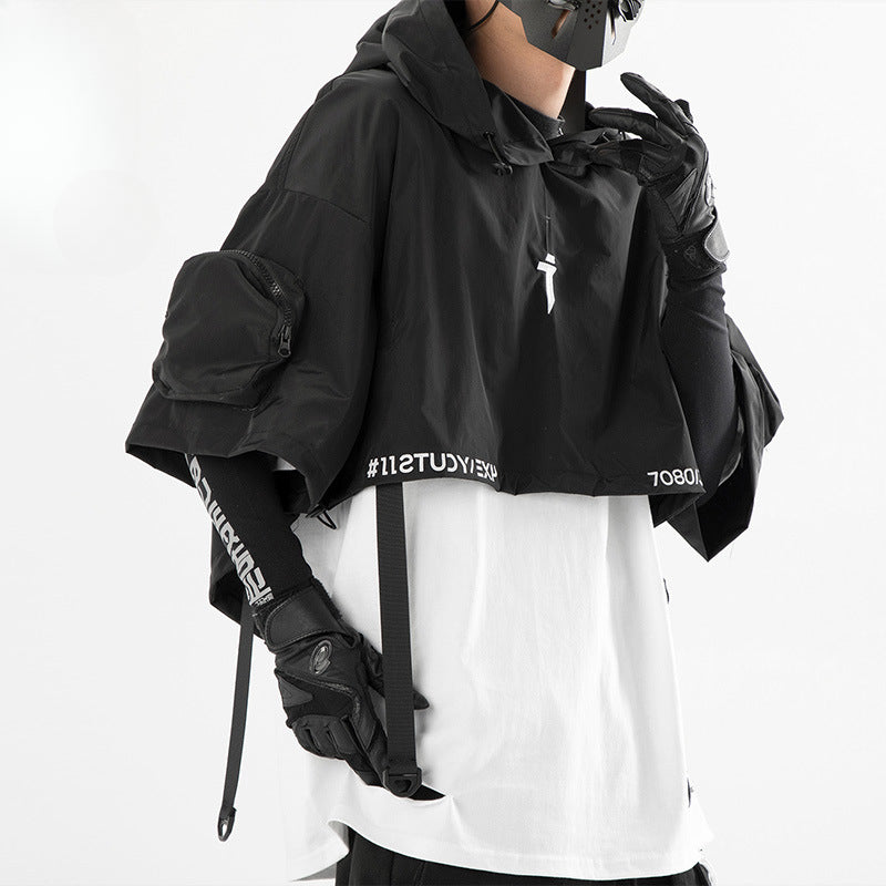 Functional Techwear Hoodie Cape