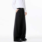 Draped Wide Leg Loose Straight Suit Pants