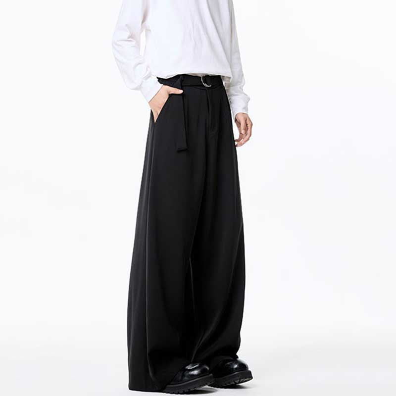Draped Wide Leg Loose Straight Suit Pants