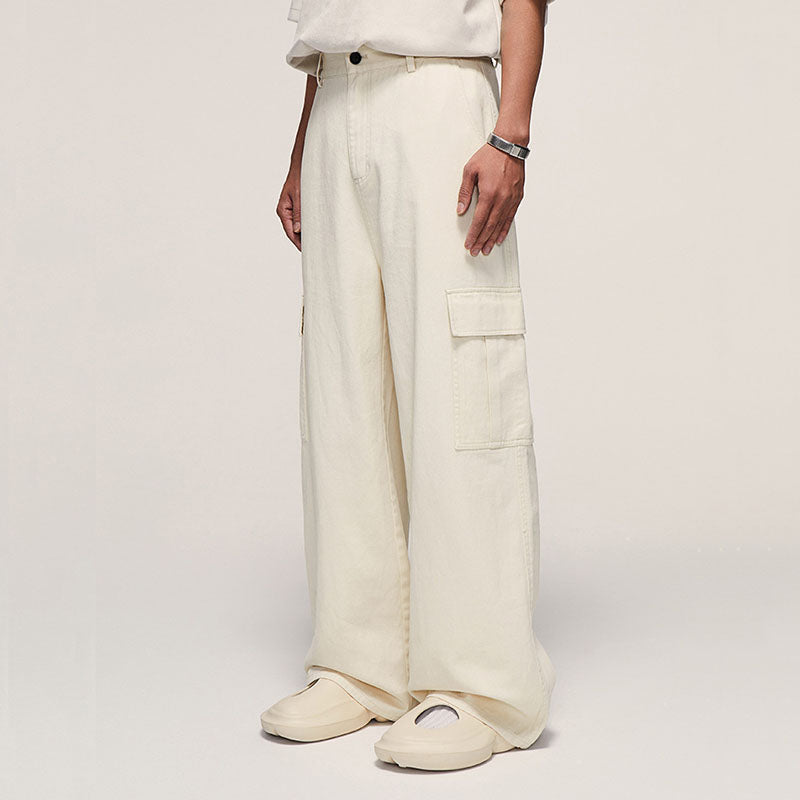 Retro Cargo Loose Wide-leg Pants