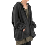 Hooded Loose Zip-Up Cardigan Jacket