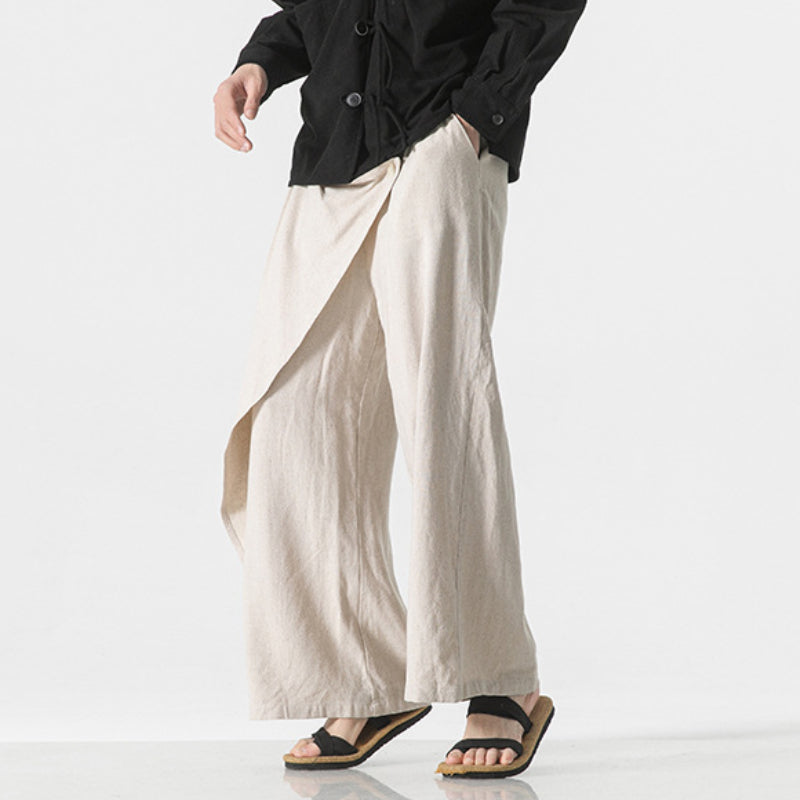 Irregular Retro Casual Trousers