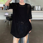 Mesh Knit Casual Short Sleeve Shirt