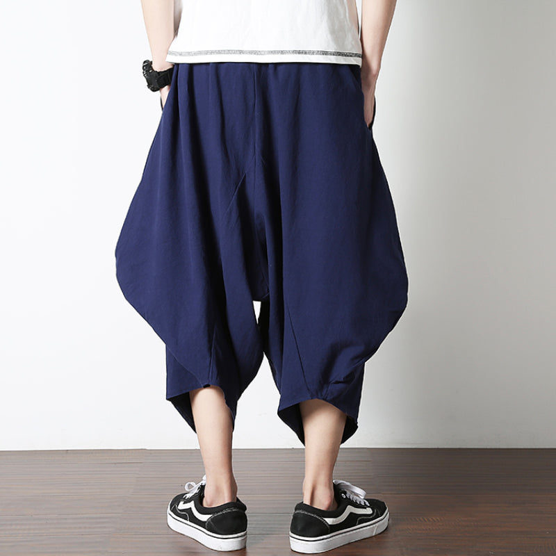 Loose Linen Low-crotch Bloomers