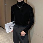 Turtleneck Velvet Bottoming Long-sleeved T-shirt