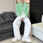 Striped Contrast Cropped Casual Shirt