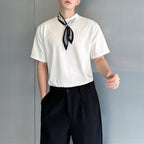 Summer Round Neck Loose Scarf Casual T-shirt