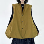Bud Loose Solid Color V-neck Vest