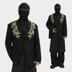 Embroidered Sequined Casual Blazer