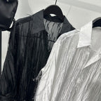 Fringe See-through Loose Casual Shirt