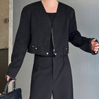 V-neck Short Loose Denim Jacket