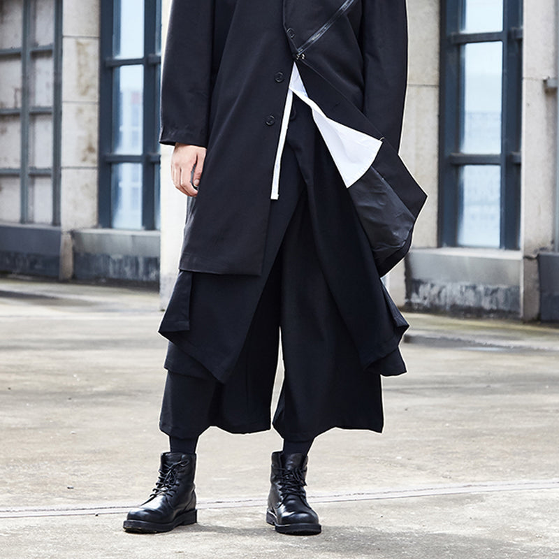 Irregular Multi-layer Loose Casual Hakama Pants