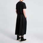 Simple Lace-Up Wide-Leg Pants