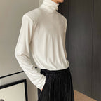 High Neck Shoulder Pad Long Sleeve T-Shirt