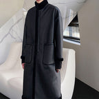 Stand-up Collar PU Leather Coat