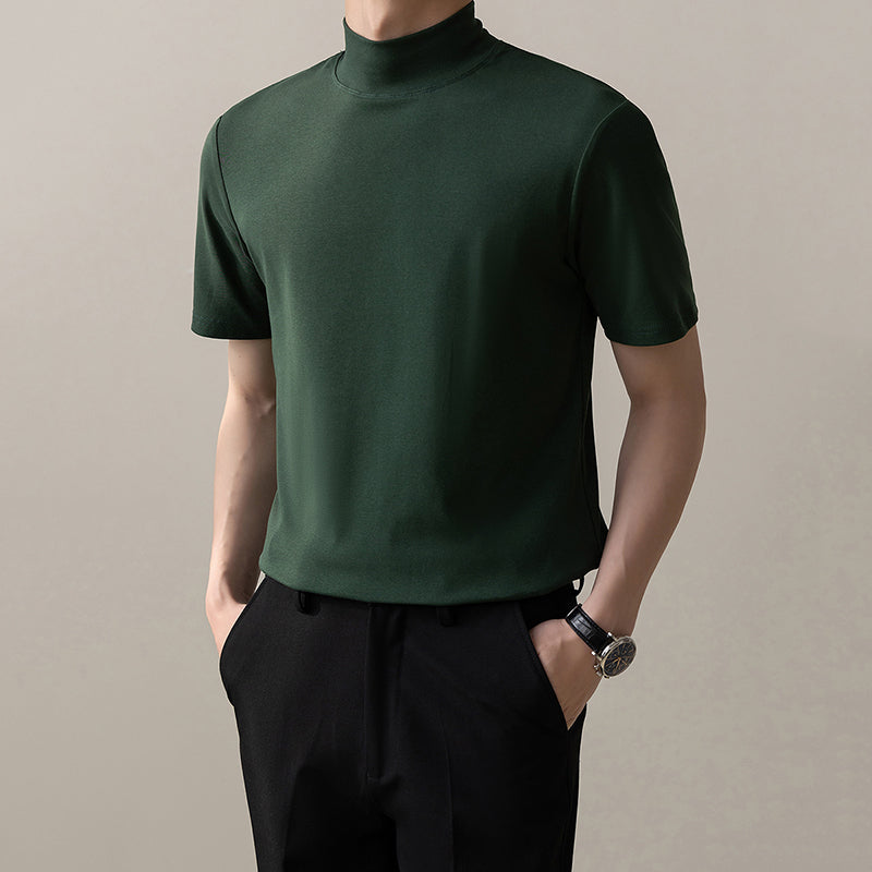 Casual Breathable Slim Fit Solid Color T-shirt